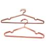 Koobay Top 17" Rose Copper Gold Shiny Steel Wire Clothes Hanger Non Slip Shoulders for Shirts,Coat,Slacks Storage & Display (10)