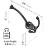 HARPOON 5 Pack Heavy Duty Three Flared Prongs Coat Hooks, Oil-Rubbed Bronze HARPOON 5 Pack Heavy Duty Three Flared Prongs Coat Hooks, Oil-Rubbed Bronze