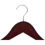 FloridaBrands Wooden Dress Hangers, Mahogany Wood Suit Clothes Hangers with High Grade Extra Smooth Finish & Chrome Hook to Organize Your Wardrobe - (Pack of 24)