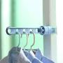Kiminana Drying Rack, Indoor Window Door 5-Holes Snap-on Clothes Hanger Holes Hanging Rack