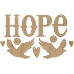 ADORNit, DIY Wood Swag Banner Hanger, Home Decoration - Hope