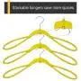 VISMOORE Portable Suit Hanger for Business Travel Luxury Design with Reinforce Rotatable Hanger Wings Free Swivel to Different Shoulder Widths, Space Saving Clothes Hangers (Yellow, Classic) VISMOORE Portable Suit Hanger for Business Travel Luxury Design with Reinforce Rotatable Hanger Wings Free Swivel to Different Shoulder Widths, Space Saving Clothes Hangers (Yellow, Classic)