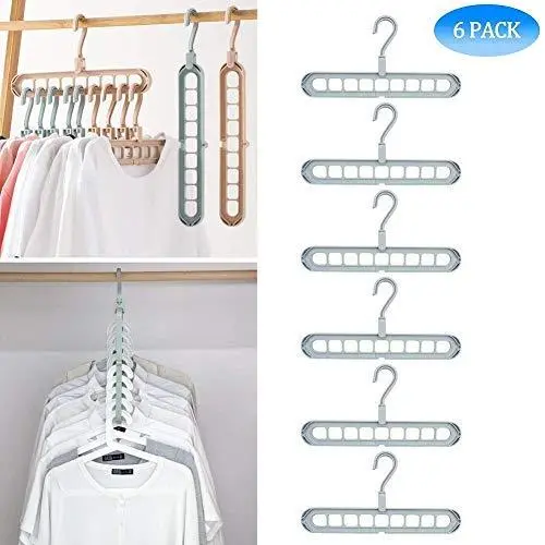 BKONF Space Saving Hangers, Clothes Grouper, Multifunctional Closet Organizer, Pack of 6 BKONF Space Saving Hangers, Clothes Grouper, Multifunctional Closet Organizer, Pack of 6