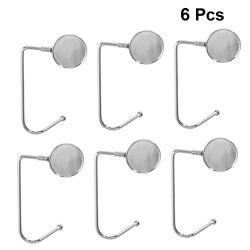 Garneck 6PCS Bag Hangers, Purse Hooks, Christmas Stocking Handbag Holder Round Metal Hangers for Table Desk