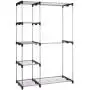 Shreem85 Silver Closet Portable Storage Organizer Clothes Hanger Garment Rail Rack Shelf