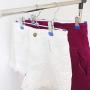 MEIYIN 10 Pcs Stainless Steel Trouser Hanger Rack Coat Pants Hangers Clothes Holder with 2 Adjustable Non-Slip Clips 28cm