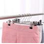 10PCS Stainless Steel Trousers Rack Clip Anti-Slip Clothespin Pants Clamp Clothes Hanger Decoration