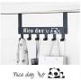 PROGLEAM Holder & Hook, Nice Day Creative Carbon Steel Over The Door Hooks Clothes Coat Hat Towel Hanger Wall Hook, Black