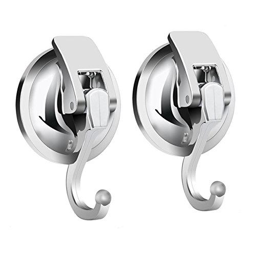 Heavy Duty Vacuum Suction Cup Hooks (2Pack) Specialized for Kitchen&Bathroom&Restroom Organization, by iRomic