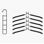 2pcs Multi-Layer Anti-Slip Clothes Hangers Save Space 5 in 1 Metal Laundry Rack Storage for Shirt Sweater Suit Dress Coat Decoration