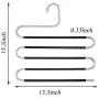 Fashion Easy Non-Slip Pants Hangers S-Shape,Multi Layers Space Saving Non Slip Stainless Steel Clothes Hangers Closet Organizer for Pants Jeans Trousers Scarf(4 Pack)