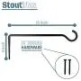StoutMax Decorative Iron Metal Wall Hook Plant Hanger Bracket Shepherds Hook Lantern Wall Hanger for Hanging Plants Outdoor, Bird feeders, Rustic Home Decor 2 Pack (10 inch Black) StoutMax Decorative Iron Metal Wall Hook Plant Hanger Bracket Shepherds Hook Lantern Wall Hanger for Hanging Plants Outdoor, Bird feeders, Rustic Home Decor 2 Pack (10 inch Black)