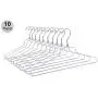 10 Quality Metal Hangers, Swivel Hook, Stainless Steel Heavy Duty Wire Clothes Hangers (10, Standard - 17 10 Quality Metal Hangers, Swivel Hook, Stainless Steel Heavy Duty Wire Clothes Hangers (10, Standard - 17