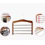 HJYPYJ Magic Hanger,180?? Rotate Multifunction Folding Hangers,Wood 4-Layer Pants Rack Hanger,Space-Saving Organizer Hangers, Durable/Retro Color / 1 pcs
