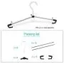 8 PCS Adjustable Multi-Functional Stainless Steel DIY Telescopic Clothes Hanger Wardrobe Hanger for Kids and Adults Decoration