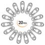 20 Pcs Keyhole Hangers Metal Fasteners for Picture Frames Mirrors Cabinet, 42 mm x 14 mm Flush Mount Hardware(no Screws)