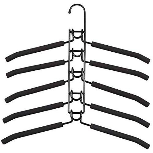 DNJKSA Hotel Anti Slip Wardrobe Organizer Storage Racks Space Saving Fishbone Type Clothes Hangers Hook Home Multi Layers Towel Trouser