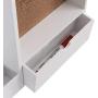 Danya B. KS19053WH Entryway Key/Mail Holder Wall Organizer with Key Hooks and Clothespin Picture Hanger