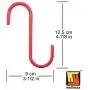 Wellmax S Hooks for Hanging, Heavy Duty S Shaped Hooks, Colored Metal S Hook Set for Hanging Plants, Closet, Kitchen, Pot Rack, and pots and Pans. 5 inches Long and 6mm Thick