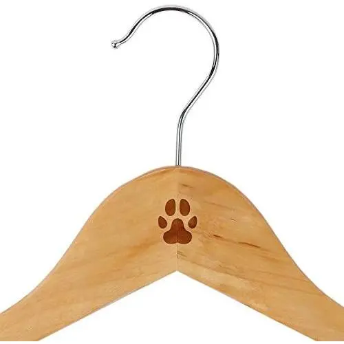 Paw Print Maple Clothes Hangers - Wooden Suit Hanger - Laser Engraved Design - Wooden Hangers for Dresses, Wedding Gowns, Suits, and Other Special Garments Paw Print Maple Clothes Hangers - Wooden Suit Hanger - Laser Engraved Design - Wooden Hangers for Dresses, Wedding Gowns, Suits, and Other Special Garments