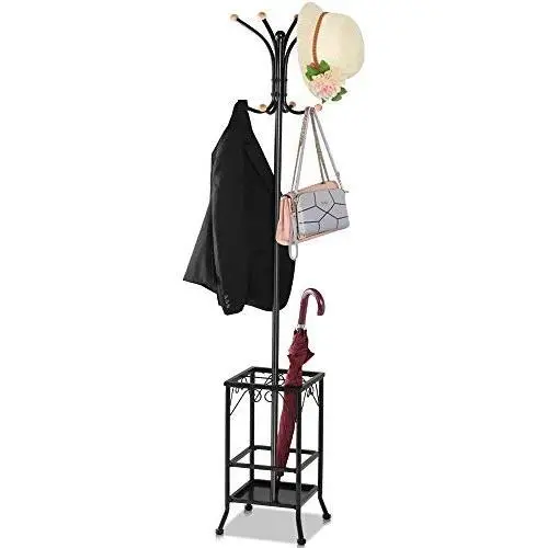Alek...Shop Clothes Hanger Stand Coat Rack W/Shelves Hat Jacket Umbrella Tree Metal Hook Holder Hooks Hall Alek...Shop Clothes Hanger Stand Coat Rack W/Shelves Hat Jacket Umbrella Tree Metal Hook Holder Hooks Hall