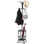 Alek...Shop Clothes Hanger Stand Coat Rack W/Shelves Hat Jacket Umbrella Tree Metal Hook Holder Hooks Hall