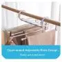 Vitalome Pants Hangers Space Saving Stainless Steel Trousers Hangers S-Shape Clothes Hangers Open Ended Closet Organizer for Pants Jeans Scarf (White, 1 Pack)