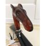 Recalcati Italian Luxury Deluxe Brown Horse Head Marblelike Resin Clothes Hanger
