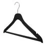 NAHANCO SL70817WB20 17" Slim Line Space Saving Wooden Suit Hanger with Pant Bar (Pack of 20) Black Rubberized NAHANCO SL70817WB20 17" Slim Line Space Saving Wooden Suit Hanger with Pant Bar (Pack of 20) Black Rubberized