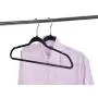 Quality Plastic Non Velvet Non-Flocked Hangers Black Swivel Hook- (50)