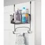 mDesign Metal Over Door Ironing Board Holder with Large Storage Basket - Holds Iron, Board, Spray Bottles, Starch, Fabric Refresher - for Laundry, Utility Room, Garage - Matte Black mDesign Metal Over Door Ironing Board Holder with Large Storage Basket - Holds Iron, Board, Spray Bottles, Starch, Fabric Refresher - for Laundry, Utility Room, Garage - Matte Black
