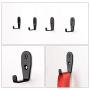 uxcell Wall Hooks Metal Wall Mounted L Type Scarf Coat Prong Robe Hooks Clothes Hanger Holder Storage w Screws