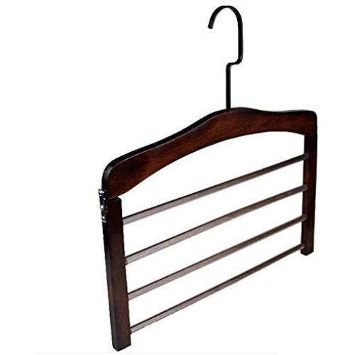 AYOTALL Wooden Pants Hanger Space Saving Pants, 4 Tier for Jeans Trousers Clothes Scarf Non-Slip Hangers, Folding Storage Rack Space Saver Storage Rack for Hanging AYOTALL Wooden Pants Hanger Space Saving Pants, 4 Tier for Jeans Trousers Clothes Scarf Non-Slip Hangers, Folding Storage Rack Space Saver Storage Rack for Hanging