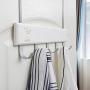 Over The Door Storage Rack, Heavy-Duty Organizer Hooks Hanger for Clothes, Coats, Hats, Towel, Bag, Robe (White)