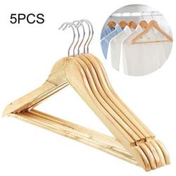 Wenje Wooden Coat Clothes Hangers with Non Slip Non-Slip Wooden Hangers Suit Hangers Clothes Hangers 5pcs 4422.52cm Wood
