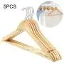 Wenje Wooden Coat Clothes Hangers with Non Slip Non-Slip Wooden Hangers Suit Hangers Clothes Hangers 5pcs 4422.52cm Wood