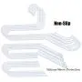 TINYOUTH 4 Pack 5 Layers S-Shape Hanger, Stainless Steel Jeans Trousers Pants Hangers S-Type, Scarf & Tie Hanger, Multi-Functional Trouser Rack Space Saving, Non-Slip Clothes Hangers, White