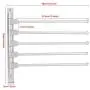 Swivel Towel Bar, Wall Mounted Durable Towel Holder with Hook, Folding Arm Bathroom Kitchen Office Towel Clothes Hanger Tie Rack with Hardware Screws Heavy Duty Swing Towel Bars (5 Bar, Silver) Swivel Towel Bar, Wall Mounted Durable Towel Holder with Hook, Folding Arm Bathroom Kitchen Office Towel Clothes Hanger Tie Rack with Hardware Screws Heavy Duty Swing Towel Bars (5 Bar, Silver)