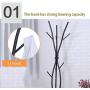 GONGMICF Coat Rack Hat Stand Free Standing Display Hall Tree Metal Hat Hanger Garment Storage Holder with 11 Hooks for Clothes Hats and Scarves in Grey,18.18 Dx70.5 H