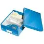 Leitz Click & Store Storage Box, Small Organizer Box, Collapsible, Stackable, Patented Design, Bin, Cabinet, Desk Organizer, Blue (60570036)