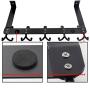 Over the Door Hanger 5 Tri Hooks, Stainless Steel Heavy Duty Over the Door Hook for Clothes, Over the Door Towel Rack for Bathroom, Black