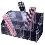 Clear Acrylic Pen Holder Stationery Store Storage Brush Case Clear Display Stand Desktop Writing Pot Writing Pencil Organiser