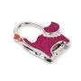 Foldable Table Cat Purse Bag Rhinestone Hanger Hangbag Hook Holder - Fuchsia