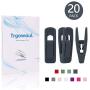 Trgowaul Velvet Hangers Clips, 20 pc Pants Hangers Velvet Clips, Strong Finger Clips Perfect for Thin Velvet Hangers (Modern Gray)