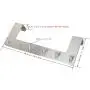eoocvt Stainless Steel Over The Door Hook Organizer Rack - Space Saving Hanger, 6 Hooks, Brushed Nickel