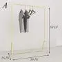 Industrial pipe Clothes Display Racks Metal Heavy Duty Garment Rack Customized Hangers Clothing Shelves Gold Industrial pipe Clothes Display Racks Metal Heavy Duty Garment Rack Customized Hangers Clothing Shelves Gold