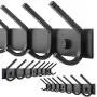 WEBI Coat Rack Wall Mounted,8 Hooks for Hanging Coats,30 Inch Hook Rack Hook Rail Coat Hanger Wall Mount for Backpack,Clothes,Jacket,Black,2 Packs WEBI Coat Rack Wall Mounted,8 Hooks for Hanging Coats,30 Inch Hook Rack Hook Rail Coat Hanger Wall Mount for Backpack,Clothes,Jacket,Black,2 Packs