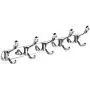 LOVIVER Stainless Steel 3/4/5/6-Hook Wall Hanger Coat Hat Clothes Holder Bedroom Rack - Metal, 45x4cm LOVIVER Stainless Steel 3/4/5/6-Hook Wall Hanger Coat Hat Clothes Holder Bedroom Rack - Metal, 45x4cm