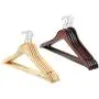 5 Pcs Non-Slip Trouser Bar Wooden Clothes Hangers Suit Jeans Pants Coat Shirts Hangers Clothes Hangers Clothes Storage Random Color