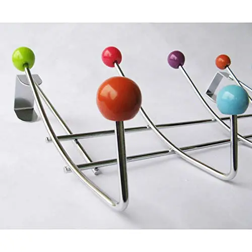 10 Hook Multi Colour Over The Door Clothes Coat Hanger Rack Chrome Hangers 10 Hook Multi Colour Over The Door Clothes Coat Hanger Rack Chrome Hangers